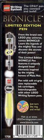 Bionicle Pen Package Back
