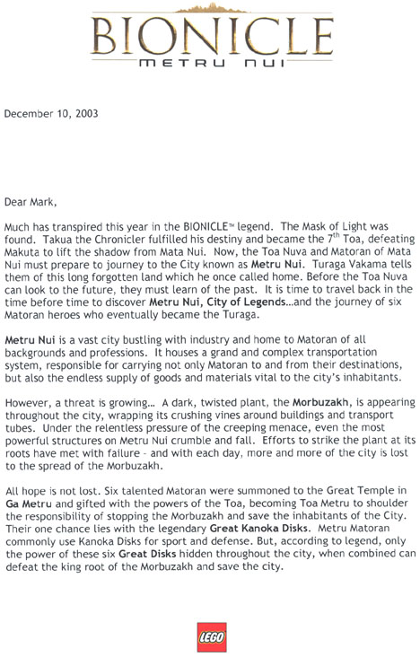 Cover Letter Page 1