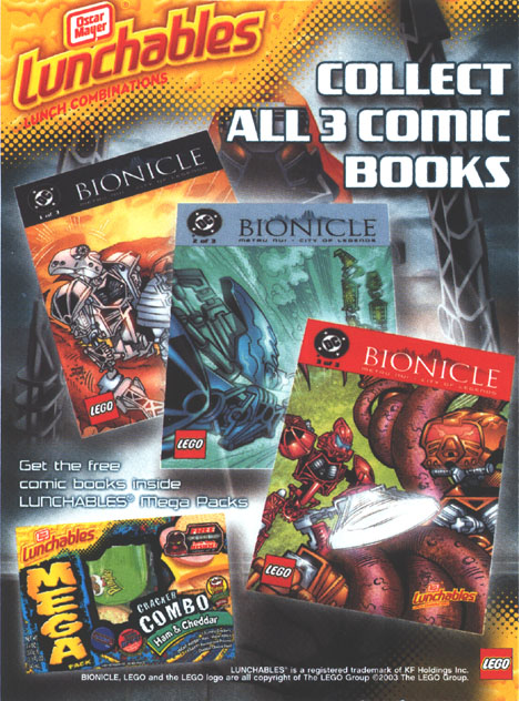 Back of Lunchable Comics