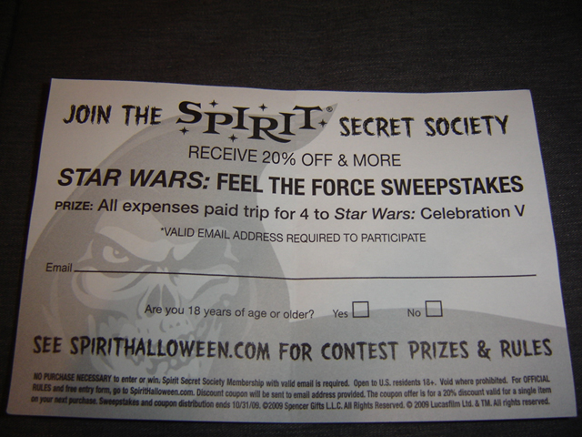 Feel The Force Sweepstakes Entry Form